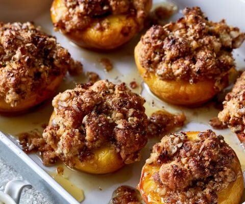 Hairy Bikers Baked Peaches