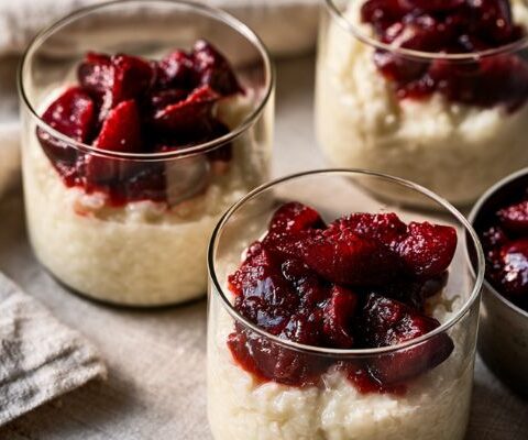 Hairy Bikers Plum Rice Pudding