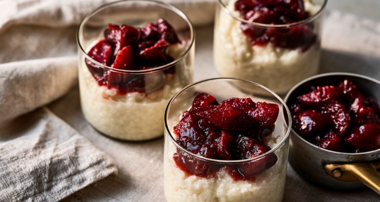 Hairy Bikers Plum Rice Pudding