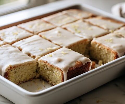 Mary Berry Iced Lemon Traybake