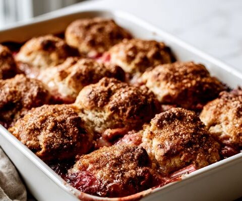 Mary Berry Rhubarb and Orange Cobbler