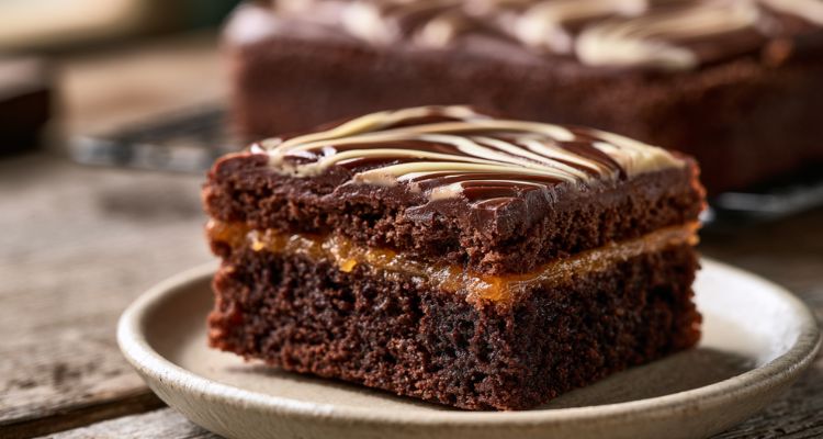 Mary Berry Rich Chocolate Tray Bake with Feathered Icing