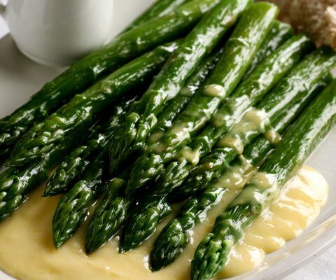 Delia Smith Asparagus with Nearly Hollandaise