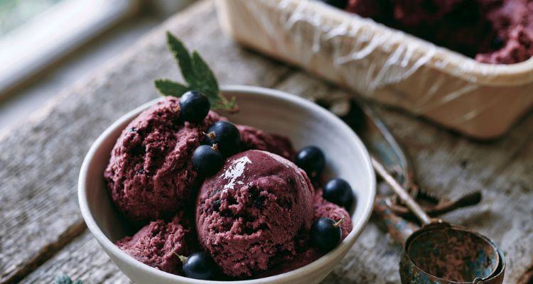 Delia Smith Blackcurrant Ice Cream
