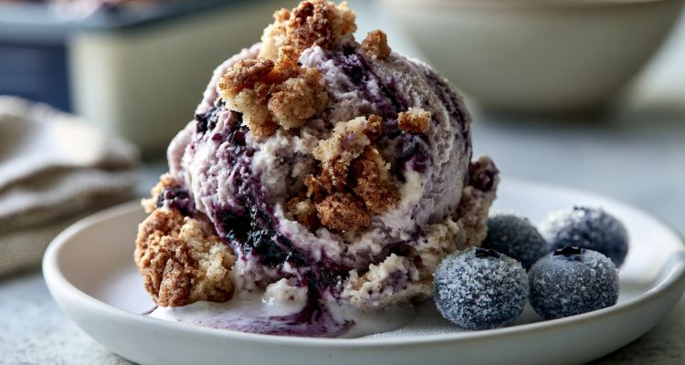 Delia Smith Blueberry Crumble Ice Cream