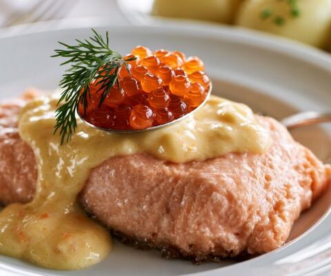 Delia Smith Salmon in Champagne Sauce