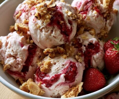 Delia Smith Strawberry Cheesecake Ice Cream