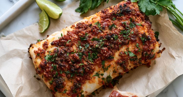 Hairy Bikers Baked Fish with Chorizo Crust