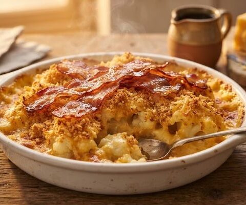James Martin Maple Pancetta Cauli Cheese