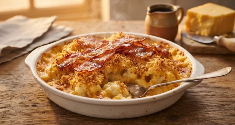 James Martin Maple Pancetta Cauli Cheese