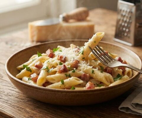 James Martin Penne Carbonara