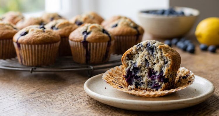 Mary Berry Lemon and Blueberry Muffins