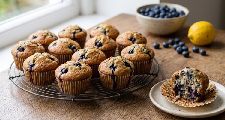 Mary Berry Lemon and Blueberry Muffins