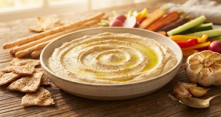 Nigella Lawson Caramelized Garlic Hummus