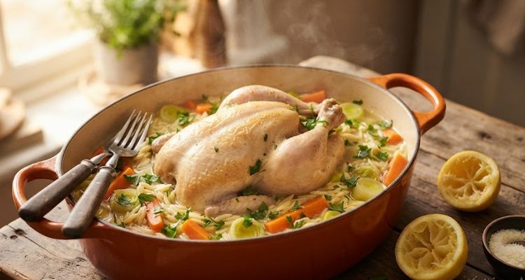 Nigella Lawson Chicken in a Pot with Lemon and Orzo