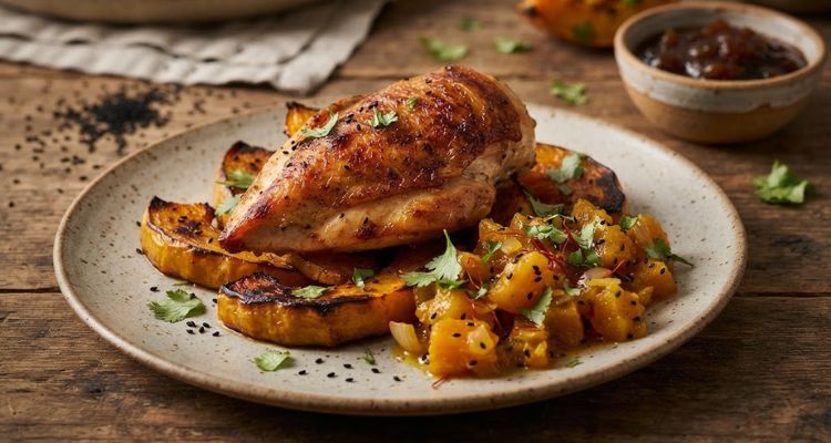 James Martin Fried Chicken Breast With Pumpkin Pickle