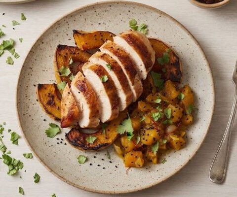 James Martin Fried Chicken Breast With Pumpkin Pickle