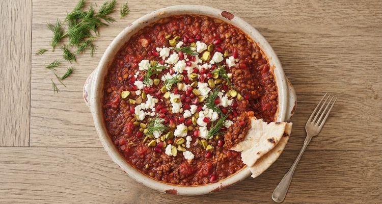 Jamie Oliver Tomato & Feta Lentils